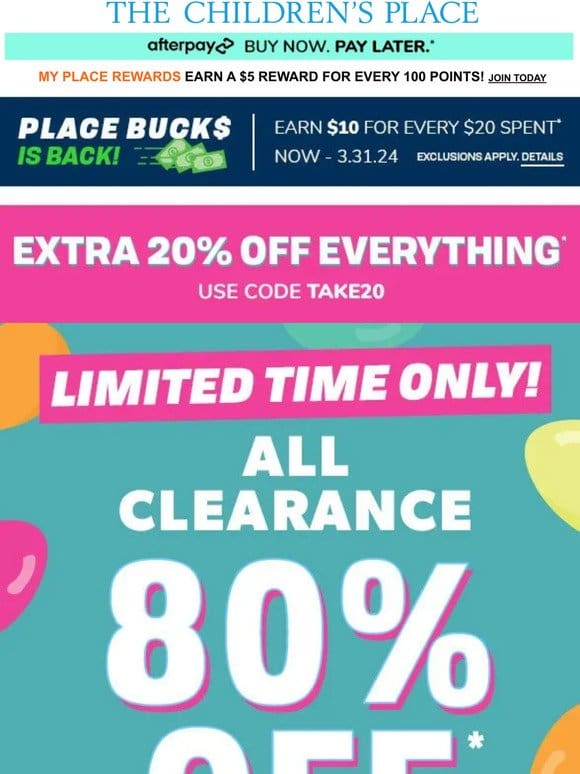 ACT FAST: ALL CLEARANCE 80% OFF (don’t miss out!)