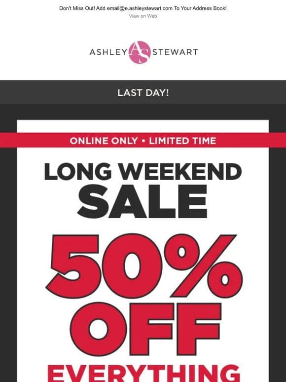 ALMOST OVER (!) 50% OFF EVERYTHING* & 60% OFF ALL SWEATERS