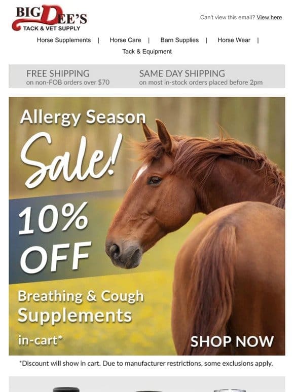 Allergy Season SALE!