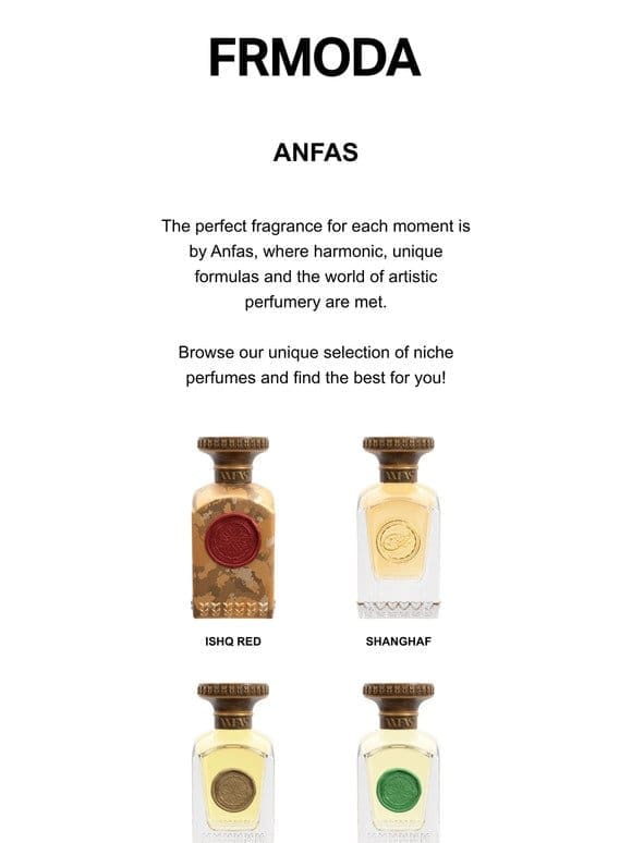 Anfas Perfumes: Eastern Olfactory Luxury