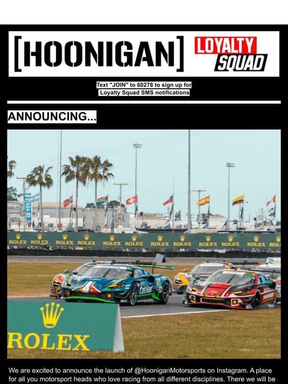 Announcing Hoonigan Motorsports