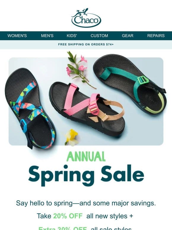 Annual Spring Sale Starts Now!