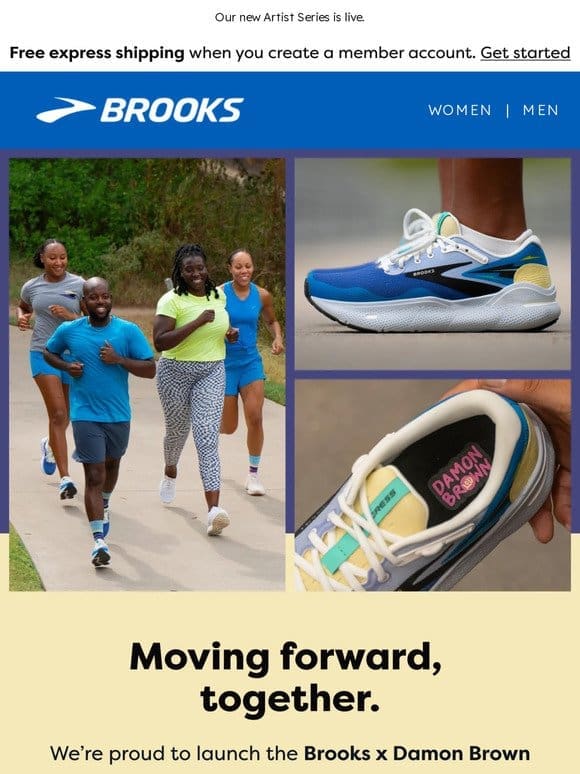 Available now: Brooks x Damon Brown Collection