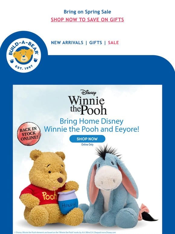 BACK IN STOCK: Disney Winnie the Pooh and Friends!