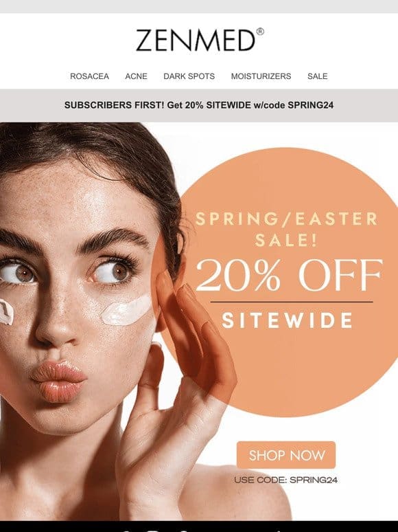BIG Spring Sale! 20% OFF SITEWIDE Code: SPRING24