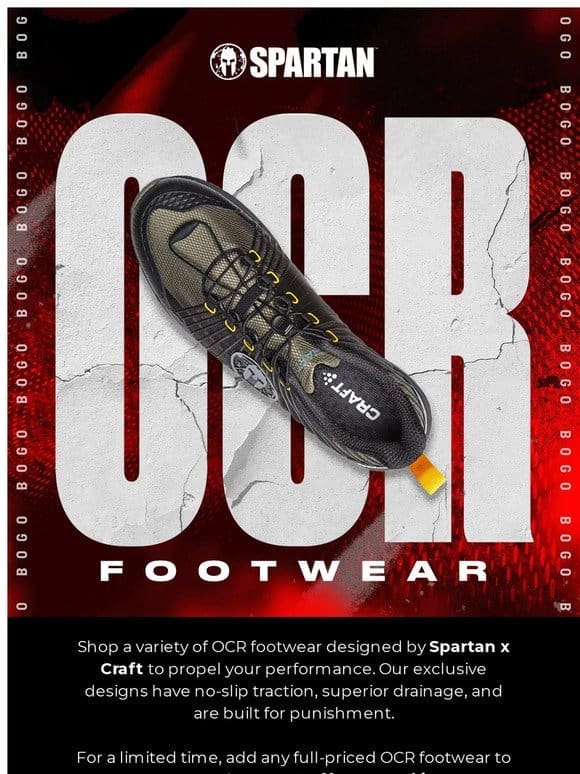 BOGO Deal! OCR footwear to help you run farther