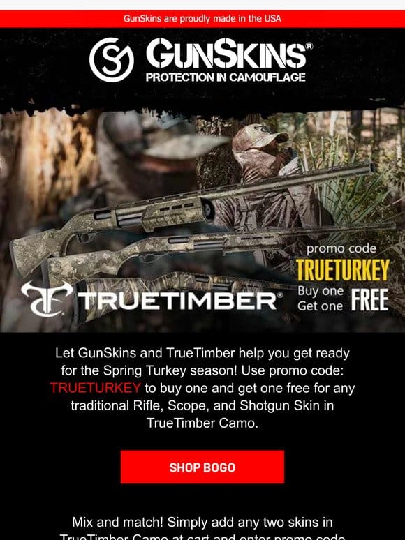 BOGO on TrueTimber Camo for Turkey Hunting