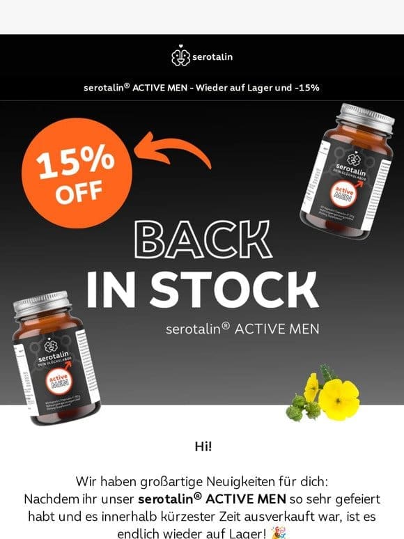 Back in Stock – Active Men | -15%