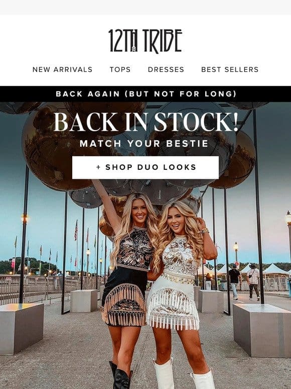Back in stock… Match your bestie