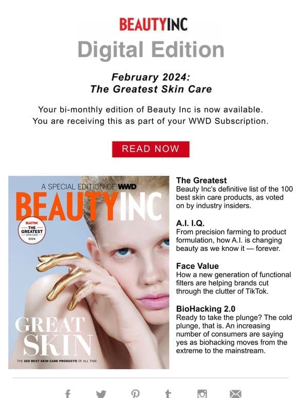 Beauty Inc Magazine: The Greatest Skin Care