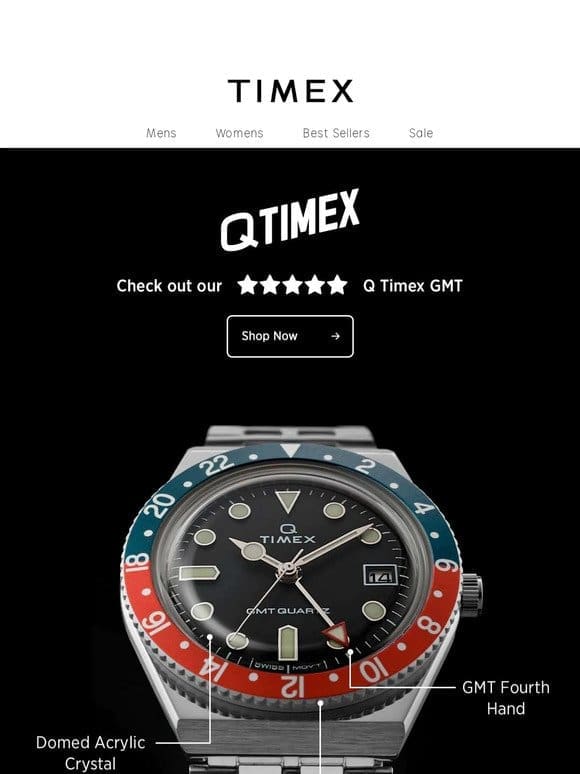 Best Seller Alert! Q Timex GMT