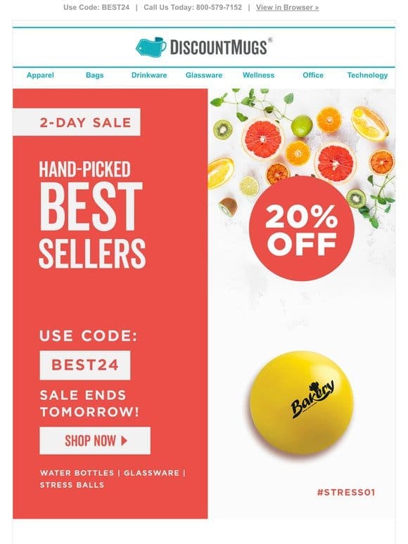 Best Sellers Sale! Take 20% Off Select Products