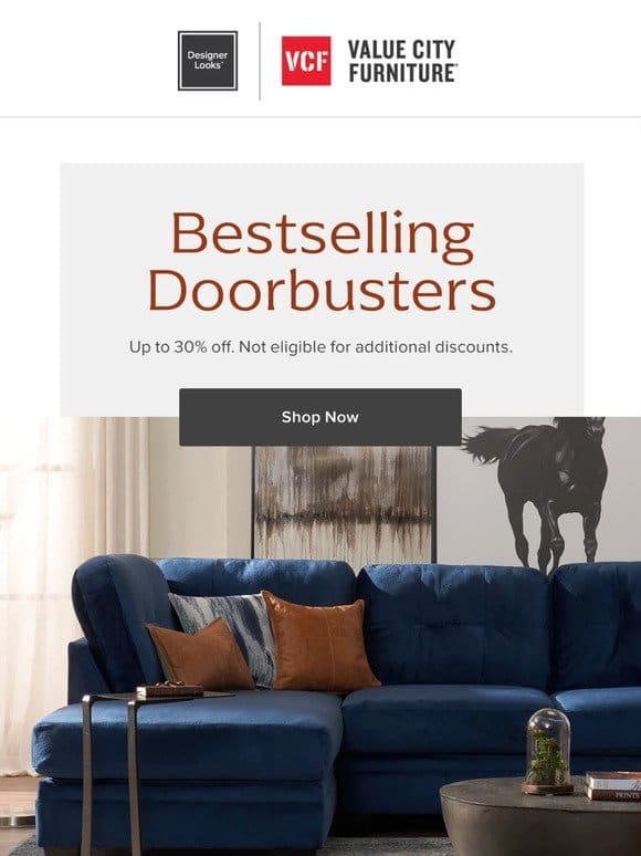 Bestselling essentials are now Doorbusters!