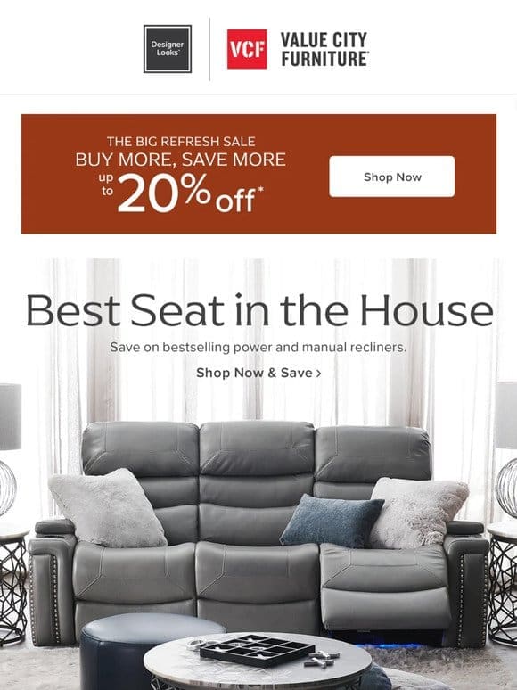 Bestselling. Recliners. On. Sale.
