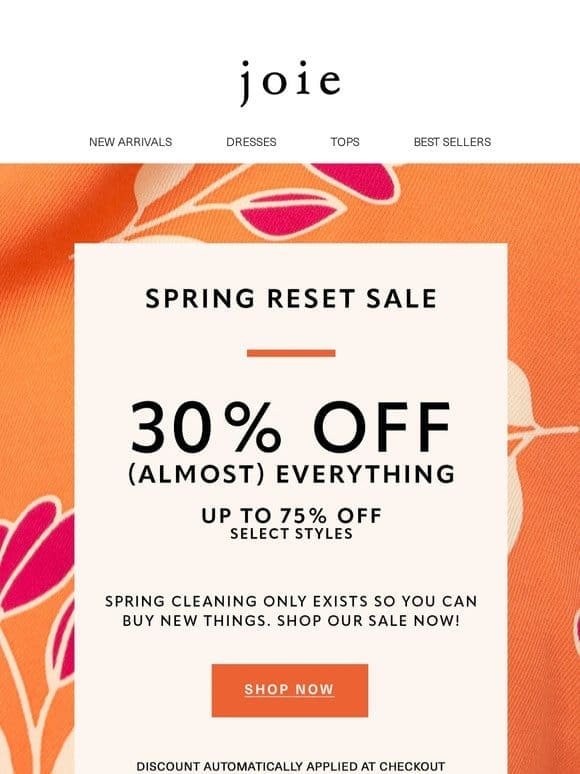 Big sale blossoming: Shop spring savings up to 75% off