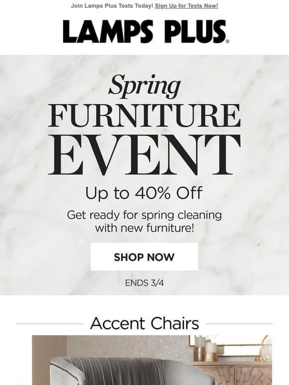 Blossoming Savings: Spring Furniture Event Starts Now