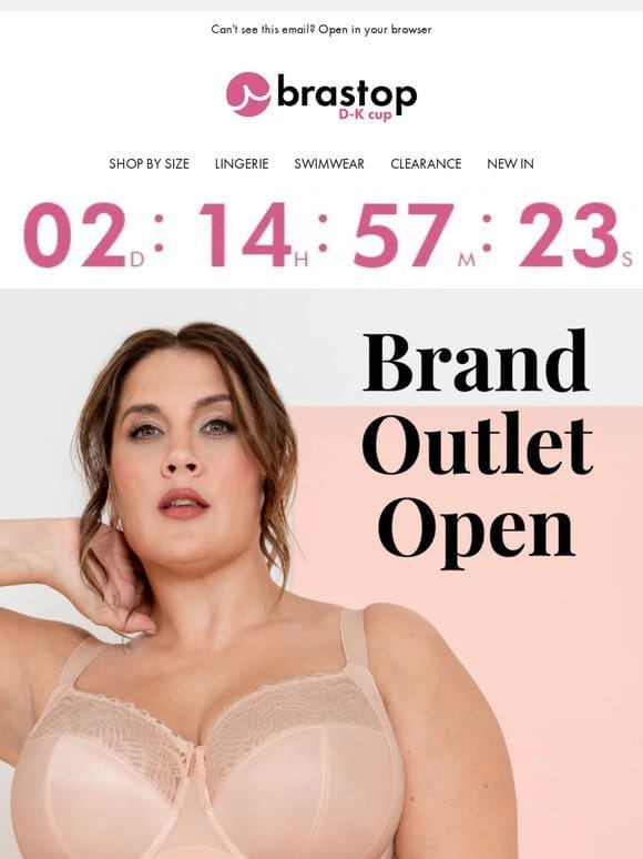 Brand Outlet is open! Shop up to 70% off NOW