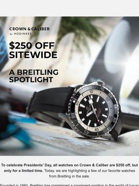 Breitling Watches In The Presidents’ Day Sale