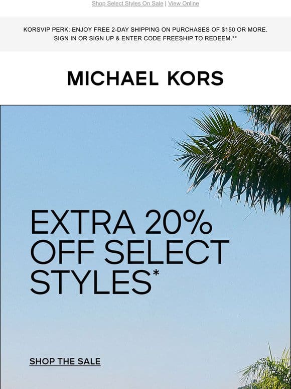 Bring On Spring With An Extra 20% Off