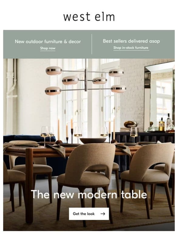 Bring our new modern look to your table