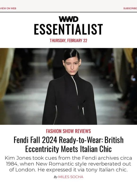 British Eccentricity Meets Italian Chic at Fendi Fall 2024