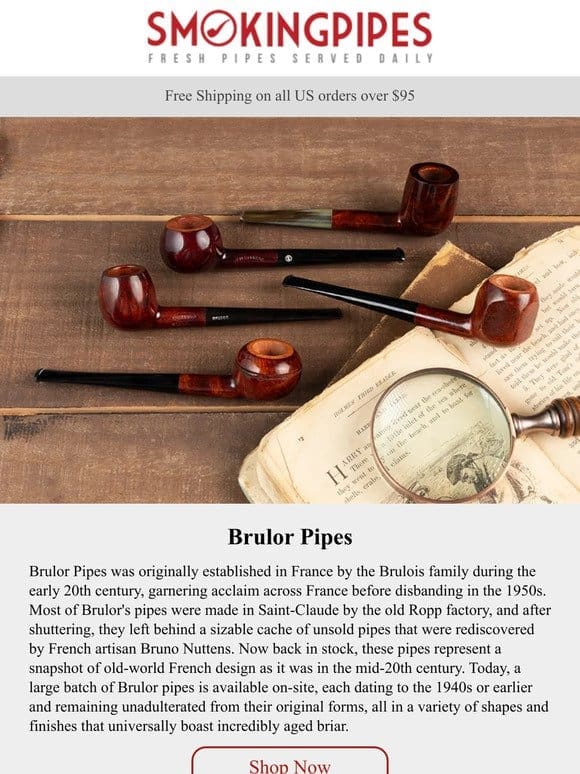 Brulor Pipes | Original Mid-Century Pipes Rediscovered