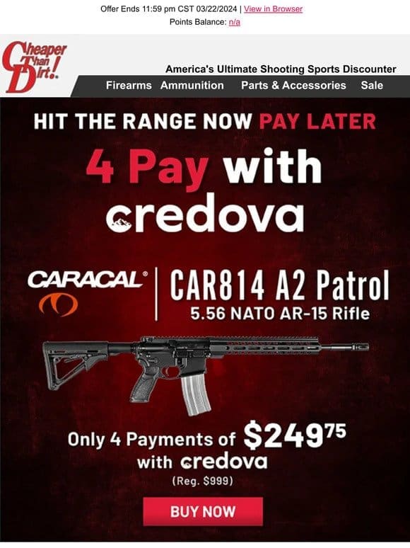 Buy This Caracal AR-15 Now and Pay Later with Credova