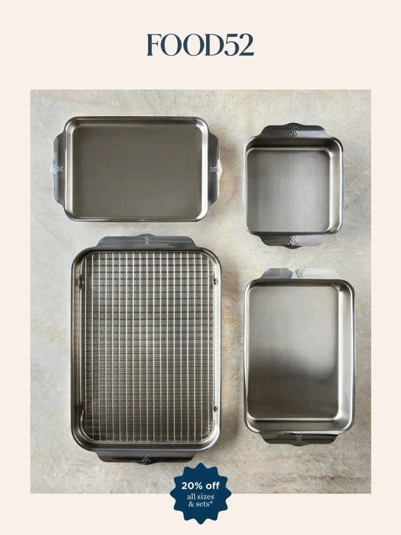 Bye， warped pans—Hestan ovenware does it better.