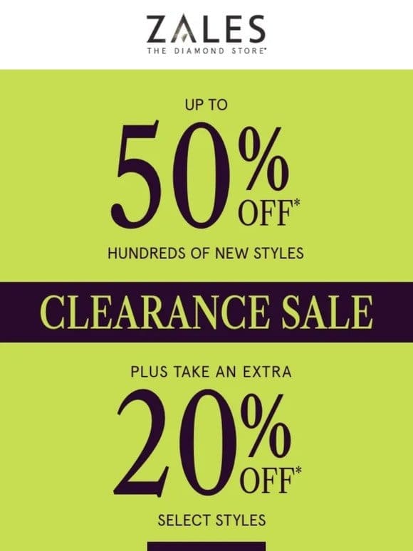 CHA-CHING! That’s the sound of an EXTRA 20% OFF* Clearance!