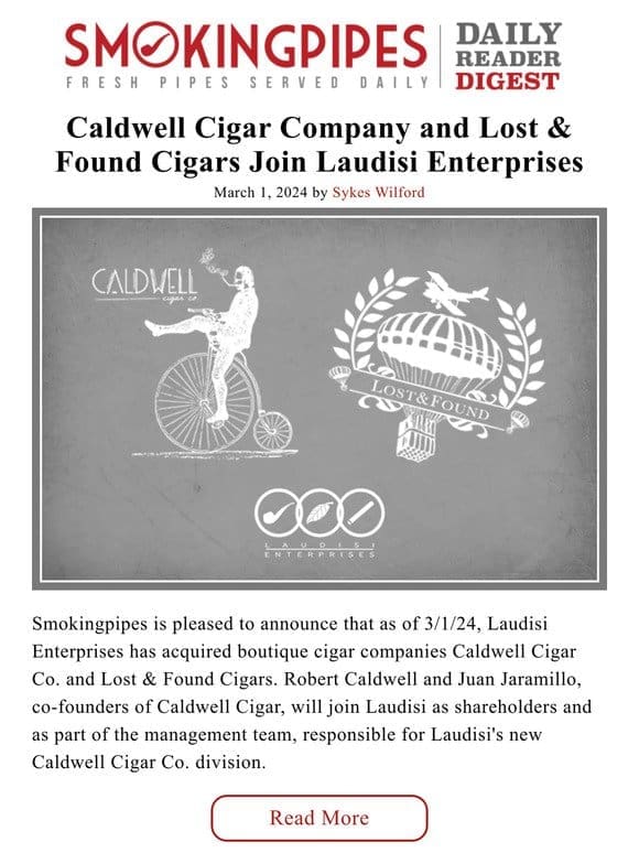 Caldwell Cigar Company and Lost & Found Cigars Join Laudisi Enterprises | Daily Reader Digest