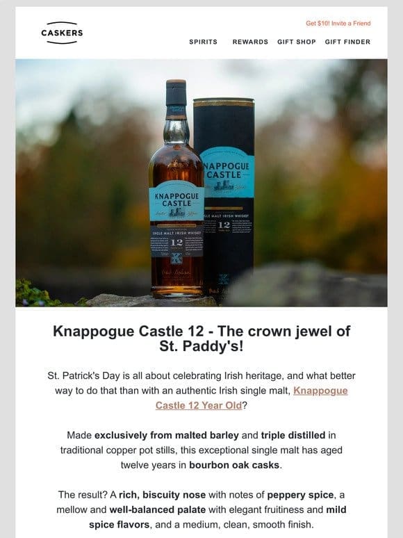 Celebrate St. Paddy’s with Knappogue Castle 12!
