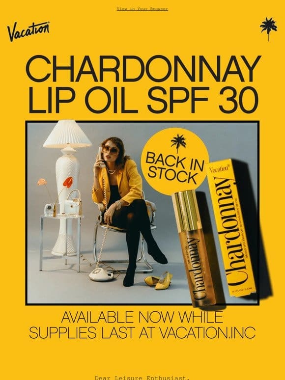 Chardonnay Lip Oil is BACK!