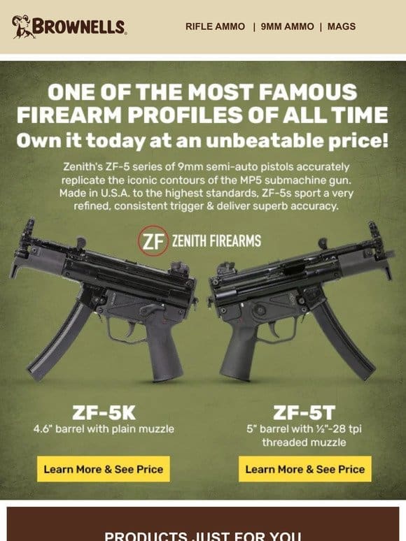 Classic looks of an MP5 – Zenith ZF-5!