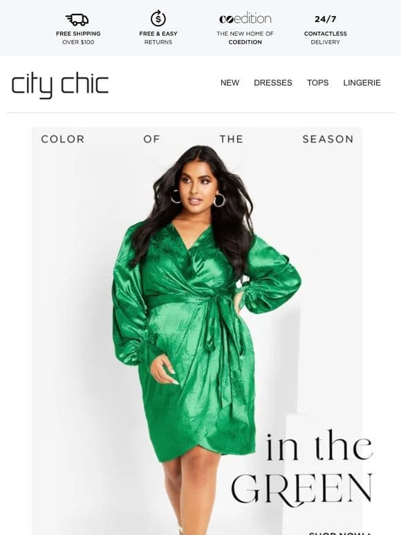 Color of the Season: In the Green + Up to 60% Off* Everything