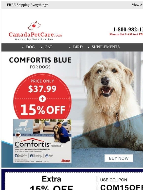 Comfortis for Large Dogs (Blue) Only $37.99 +15% Off & Free Shipping