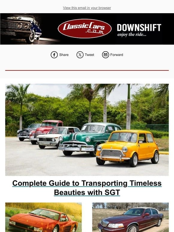 Complete Guide to Transporting Timeless Beauties with SGT