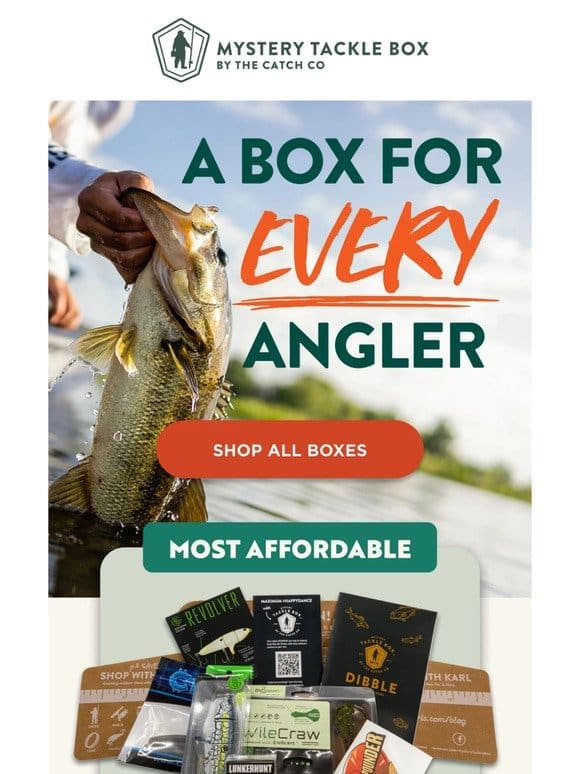 Curated fishing tackle delivered monthly