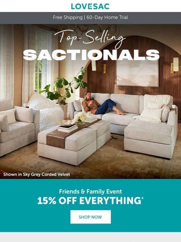 Customer Faves! See Which Sactionals are Top Sellers!