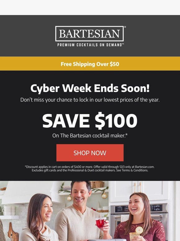 Cyber Week deal ends soon! SAVE $100