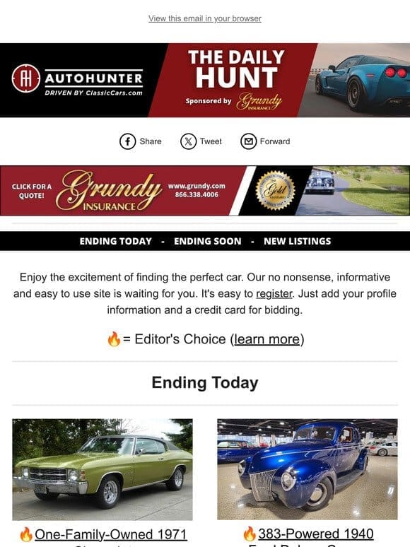 Daily Hunt: One-family-owned and super low mileage vehicles ending today!