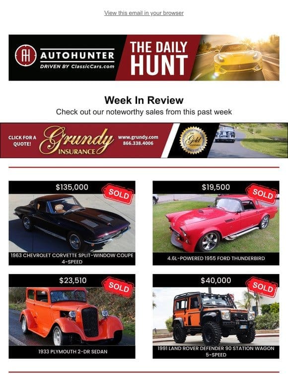 Daily Hunt: What sold and what to watch!