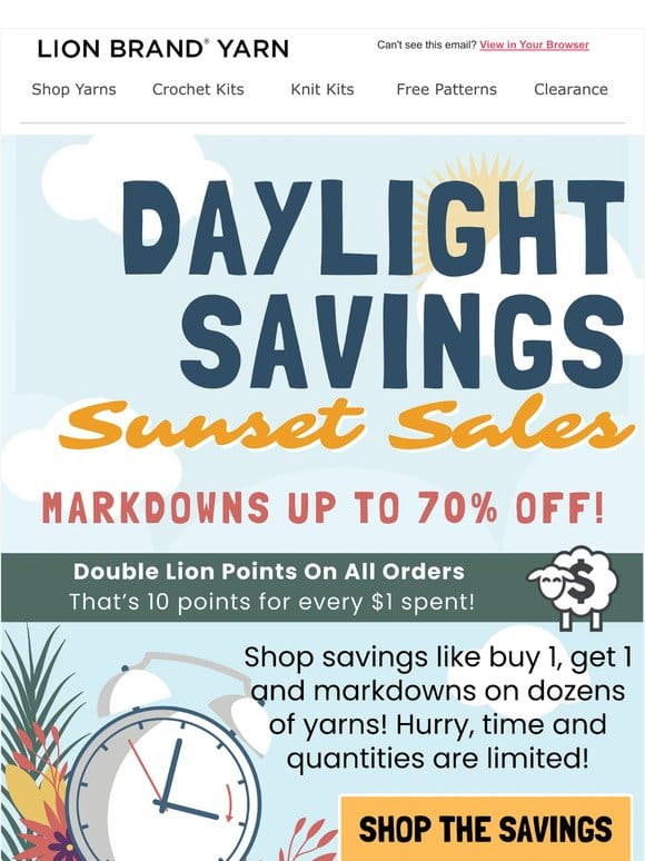 Daylight Svings Sales ☀️