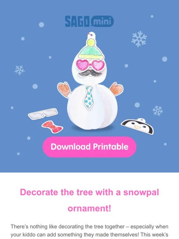 Deck the tree with a snowpal ornament! ⛄