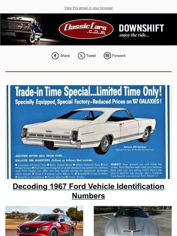 Decoding 1967 Ford Vehicle Identification Numbers