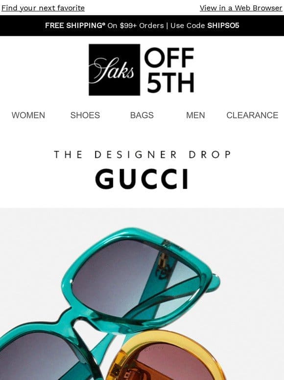Designer Drop: Gucci sunglasses & more are here!