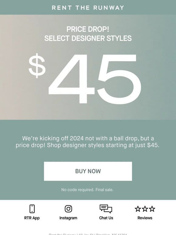 Designer style starting at $45