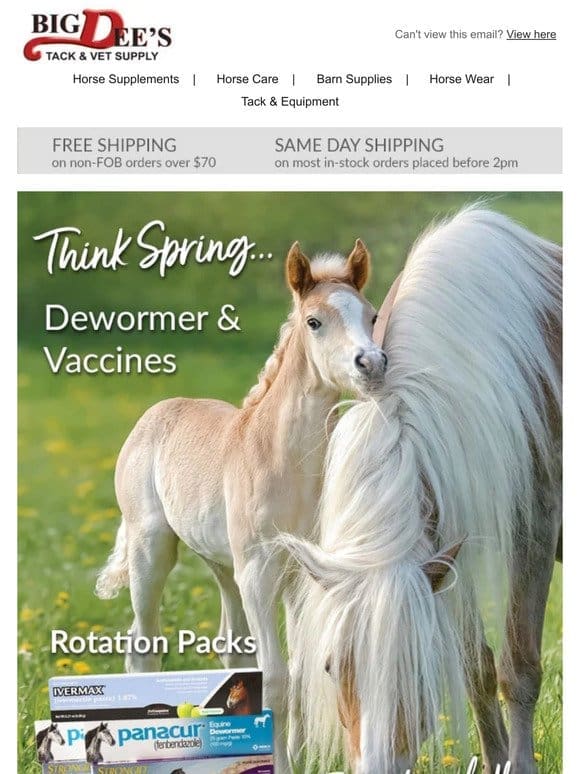 Dewormer SALE + Rotation Packages