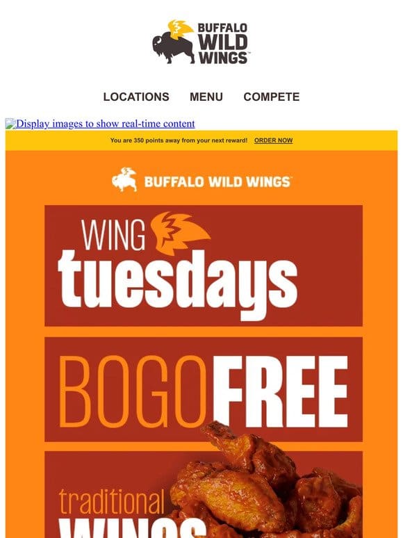 Dine-In At B-Dubs And Get Bogo FREE Wings!