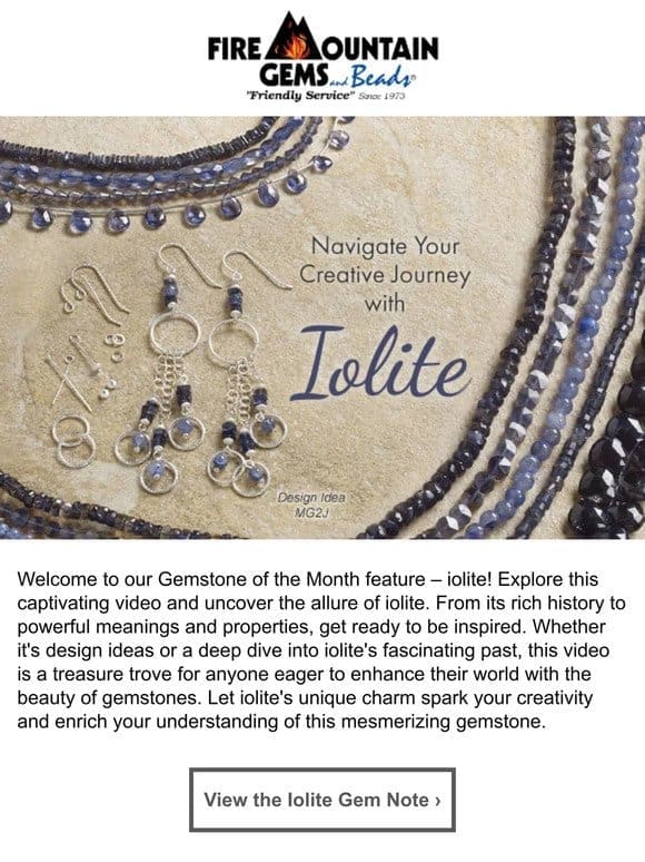 Discover Iolite， Our Intriguing Gemstone of the Month