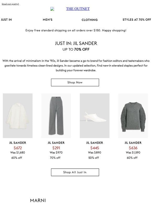 Discover Just In Jil Sander at up to 70% off